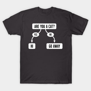 Are You A Cat - Funny, Cute Flowchart T-Shirt